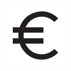 Euro Currency Icon Vector Illustration