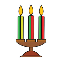 Kwanzaa candles, called the **Mishumaa Saba**, symbolize the seven principles of Kwanzaa. Placed in a kinara, they shine with unity, hope, and cultural heritage.
