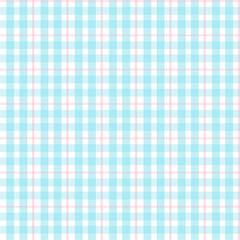 Check plaid pattern in pink and blue. Seamless light pastel houndstooth tartan for dress, jacket, coat, scarf, other modern spring summer autumn winter fashion fabric design.