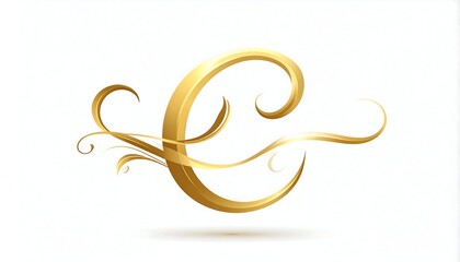 Golden ornate letter C