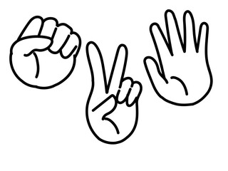 手　ハンドサイン　じゃんけん