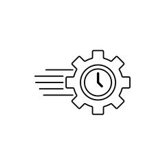 efficiency icon outline editable stroke line drawing eps