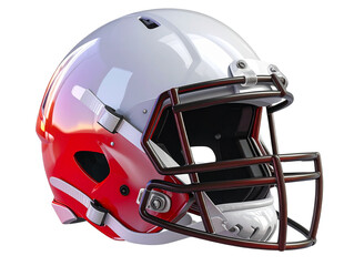 Fototapeta premium Angled 3D Perspective of American Football Helmet with Shadow, Isolated PNG