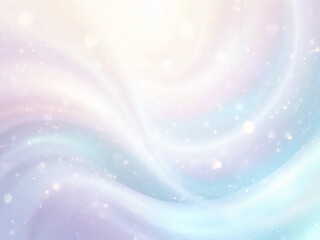 "Shimmering abstract gradient background inspired by pearl reflections. Soft lilac, aqua, cream, and silvery tones blending into a glossy iridescent effect."