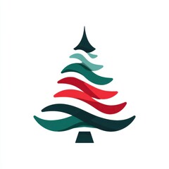 Colorful abstract Christmas tree design showcasing festive spirit during holiday season