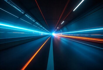 Abstract neon light streams with flowing binary code in cyberspace. Futuristic digital network, fast technology, secure communication, coding, innovation, modern design, vibrant colors, glowing energy