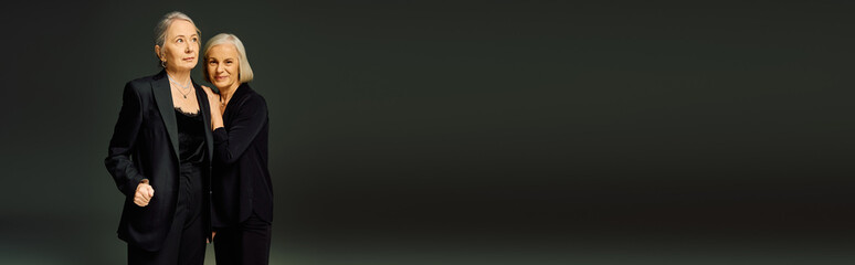 Celebrating love and elegance in timeless companionship of a mature couple