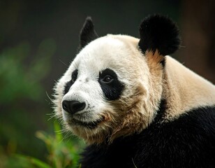 Obraz premium Panda Portrait in Nature (1)