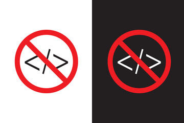 Fototapeta premium No code icon. illustration vector