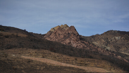 mountain landscape with blue sky