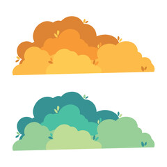 illustration art hand drawn bush vector design