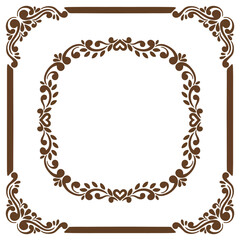 illustration art hand drawn set of simple rectangle engraving frame for copy space design