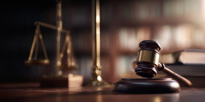 The gavel and scales of justice symbolizing legal authority and professionalism.