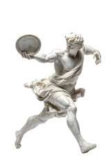 Marble statue of discus thrower.