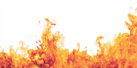 Obraz premium The captivating flames dancing against a stark white background.