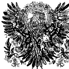 Obraz premium abstract floral background of eagle 