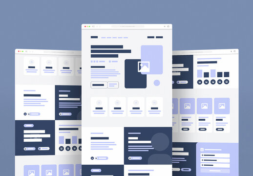 Creative Landing Page Wireframe Template for Modern Web Design