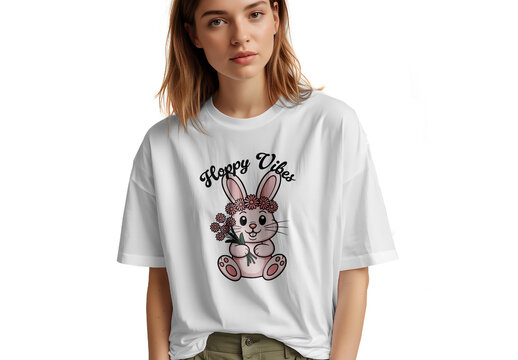 Cute Bunny TShirt Design