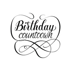 Sophisticated Happy Birthday Calligraphy Design
