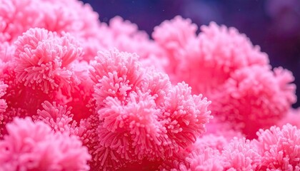 Fototapeta premium Close-up of vibrant pink coral clusters
