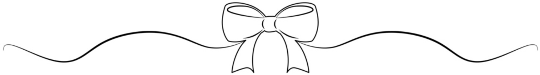 Hand drawn girly coquette bow ribbon for design template birthday, wedding, Christmas card, invitation, sale banner.