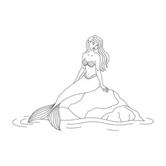 Intricate line drawing of a woman in a yoga pose on a white background