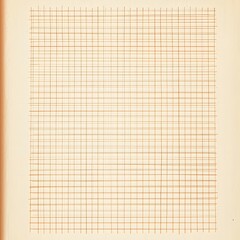Photo of blank graph paper featuring evenly spaced orange grid lines on white background