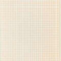 Photo of blank graph paper featuring evenly spaced orange grid lines on white background