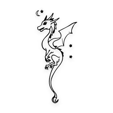 dargon tatto with vector desgine