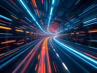 Obraz premium Futuristic City Network Background with Digital Connections and Smart Technology Concept,