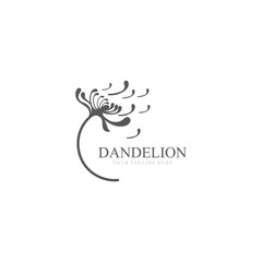 Dandelion Flower Logo minimalist simple Elegant design template