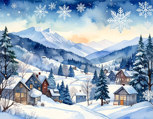 Fototapeta premium クリスマス 雪 生成AI 背景
