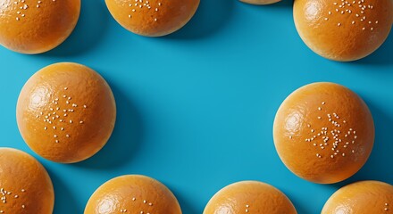 Round burger buns pattern