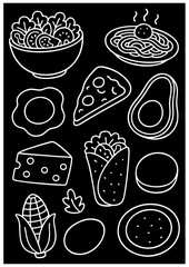 Fastfood and drink icons