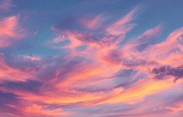 Fototapeta premium Sunset cloudscape with vibrant hues (1)