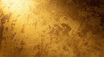 Obraz premium Grungy abstract background showing a distressed and weathered golden metal surface with dramatic highlights