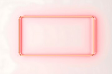 Red neon glowing frame on transparent background. Futuristic abstract border with electric light lines. Perfect for modern design, decoration, posters, digital artwork, templates, creative projects.