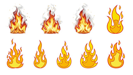 Transparent Fire PNG Graphic Resource | Realistic Flame for Design