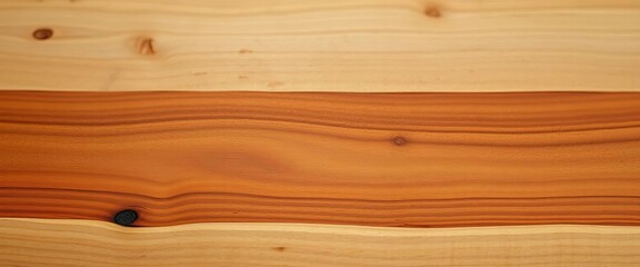 Fototapeta premium Close-up of a well-worn butcher block countertop, showing natural wood grain and texture, natural, wood