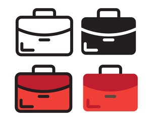 Portfolio briefcase vector icon for business professional job application and career success.Modern briefcase icon with simple and stylish design. Ideal for business, finance, travel and