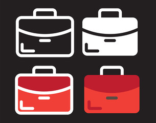 Portfolio briefcase vector icon for business professional job application and career success.Modern briefcase icon with simple and stylish design. Ideal for business, finance, travel and