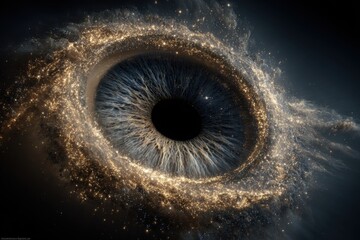 Cosmic eye, swirling nebula