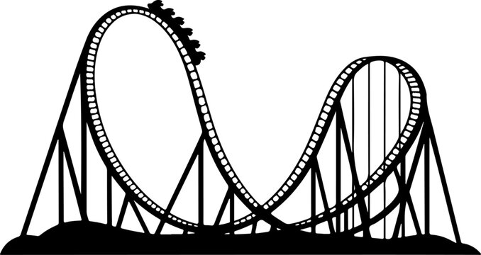 Roller Coaster Silhouette vector illustration