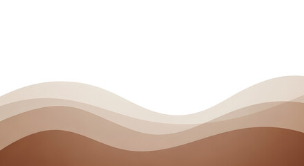 Abstract brown wave pattern background design, layered, soft, undulating curves.