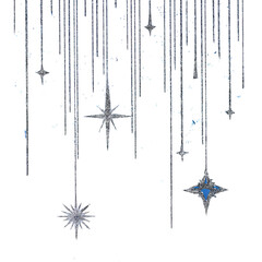 sparkling glitter drips stars 
