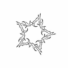 Tribal star vector in abstract sharp style, perfect for tattoo design, decoration, gothic artwork, and ornamental graphic projects