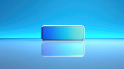 Blue gradient rectangle on light blue background