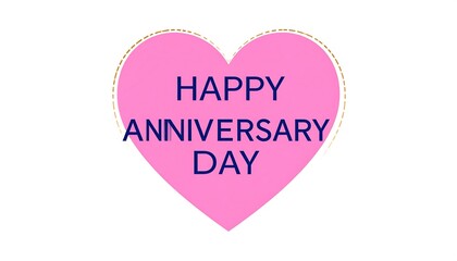 Pink heart graphic with "Happy Anniversary Day" text