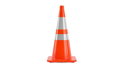 Bright orange traffic safety cone reflective bands construction warning device roadside