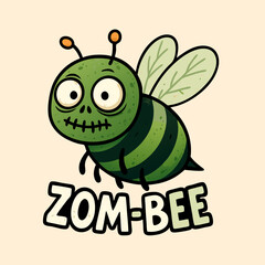 Cute Funny Zombie Bee Cartoon "Zom-Bee"